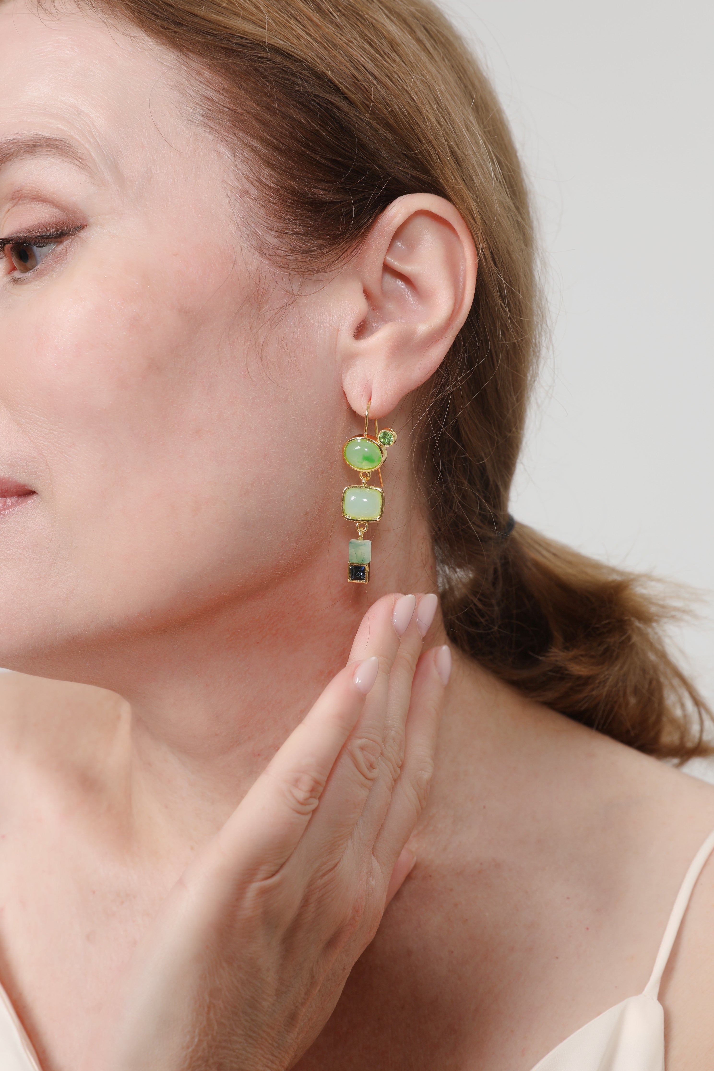 Vintage Green Dangling Earrings