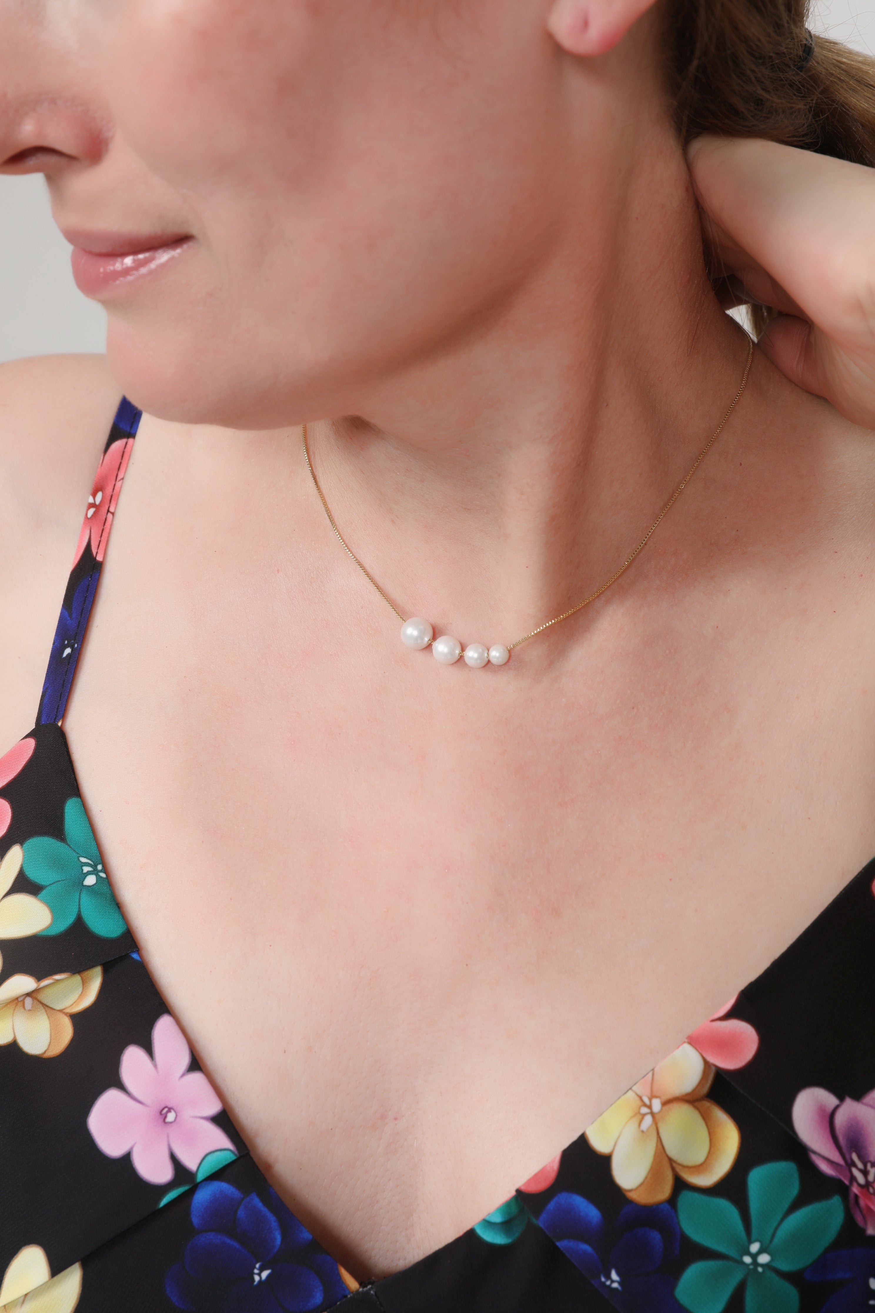 Gold Freshwater Pearl Necklace