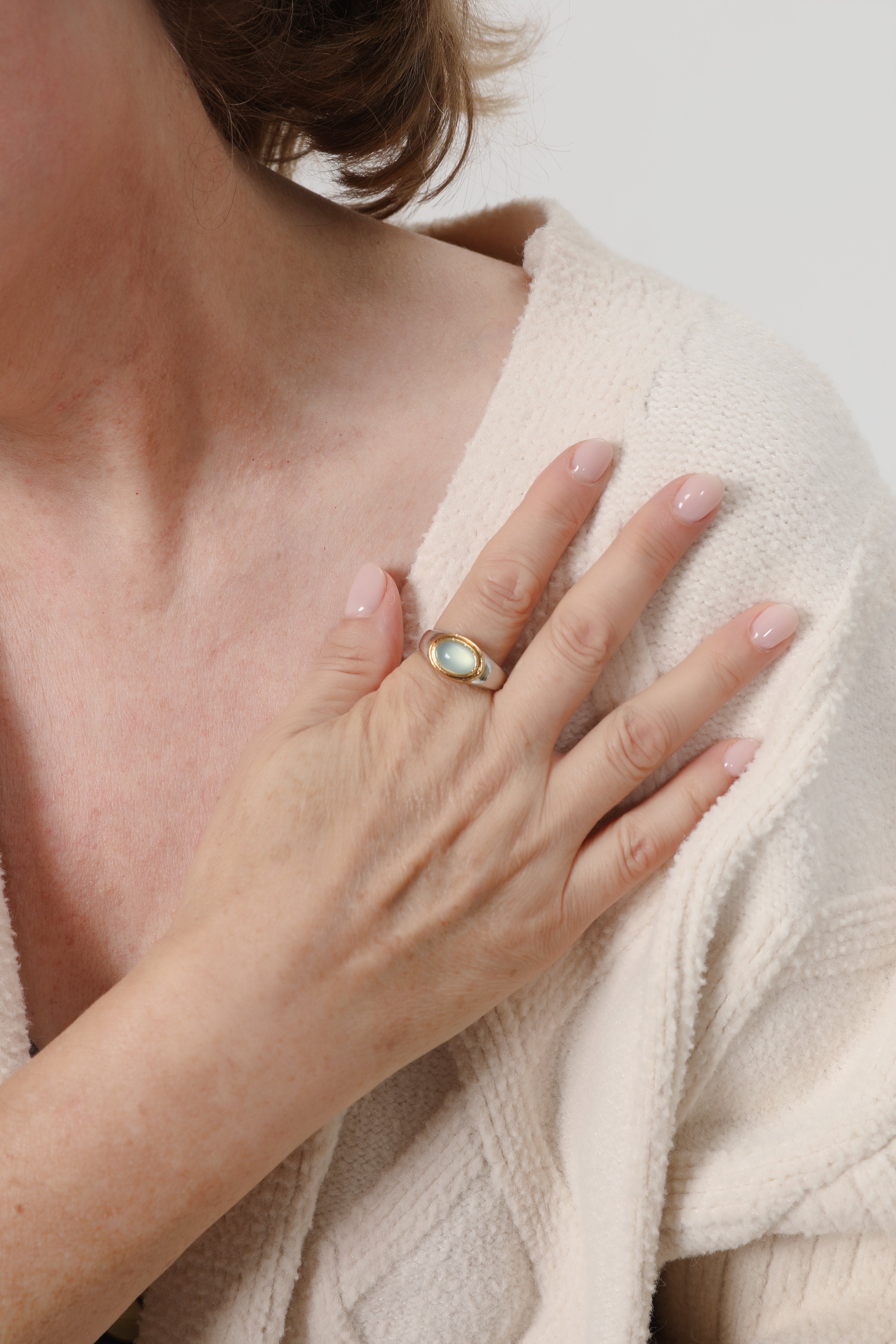 Vintage Green Moonstone Ring