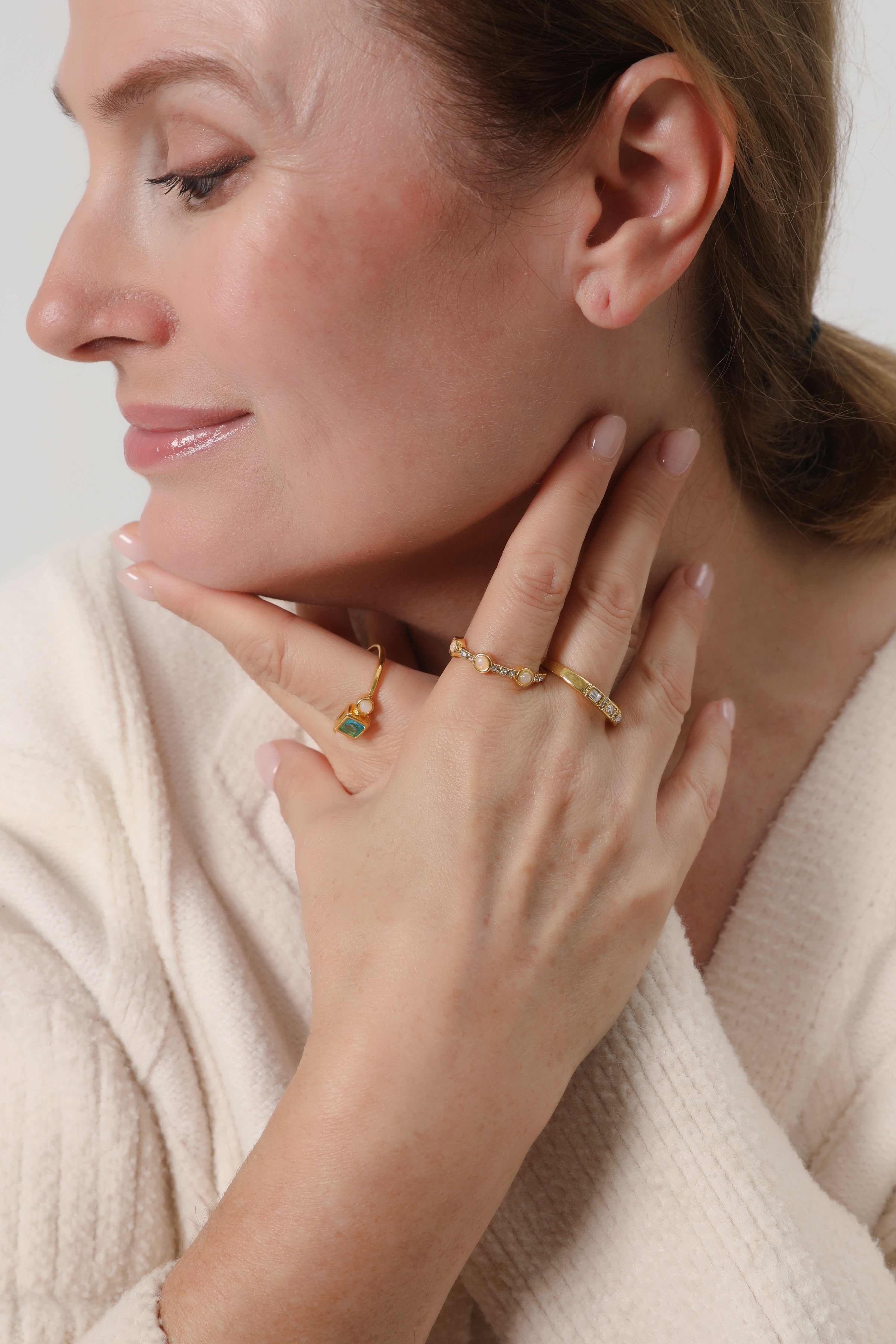 Vintage Blue Crystal Ring