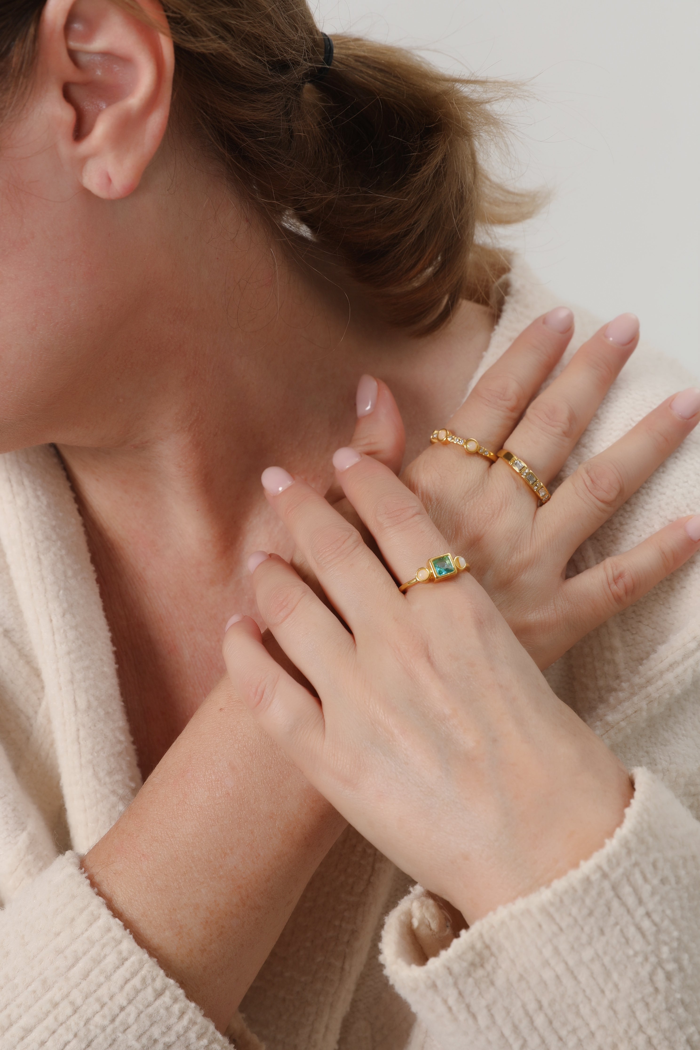 Vintage Blue Crystal Ring