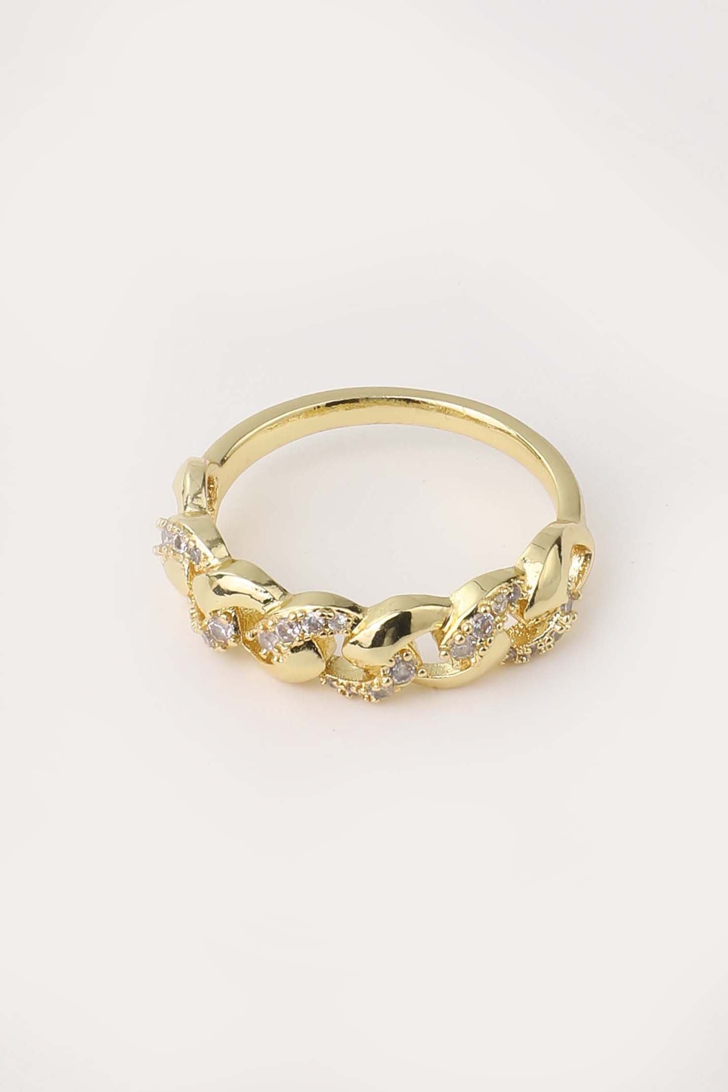 Elegant Chained Golden Ring