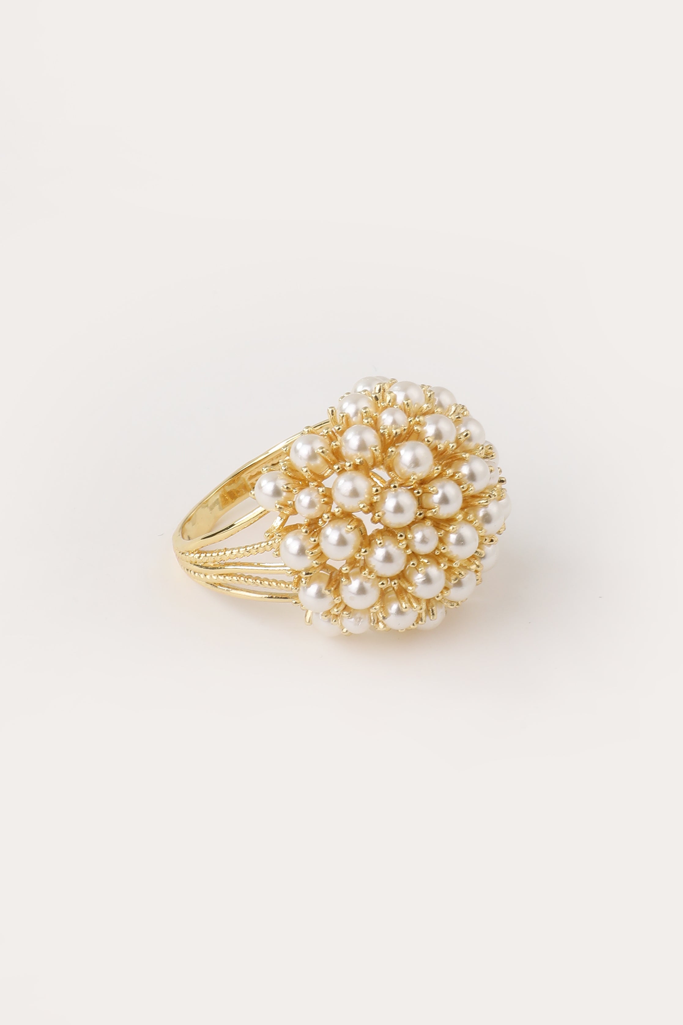 Inlaid Pearls Ring