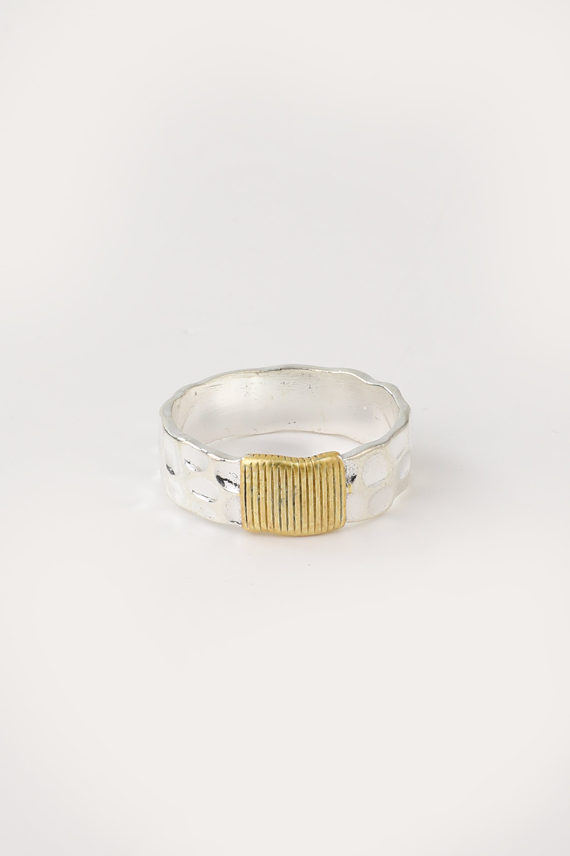 Vintage Golden Threads Silver Ring