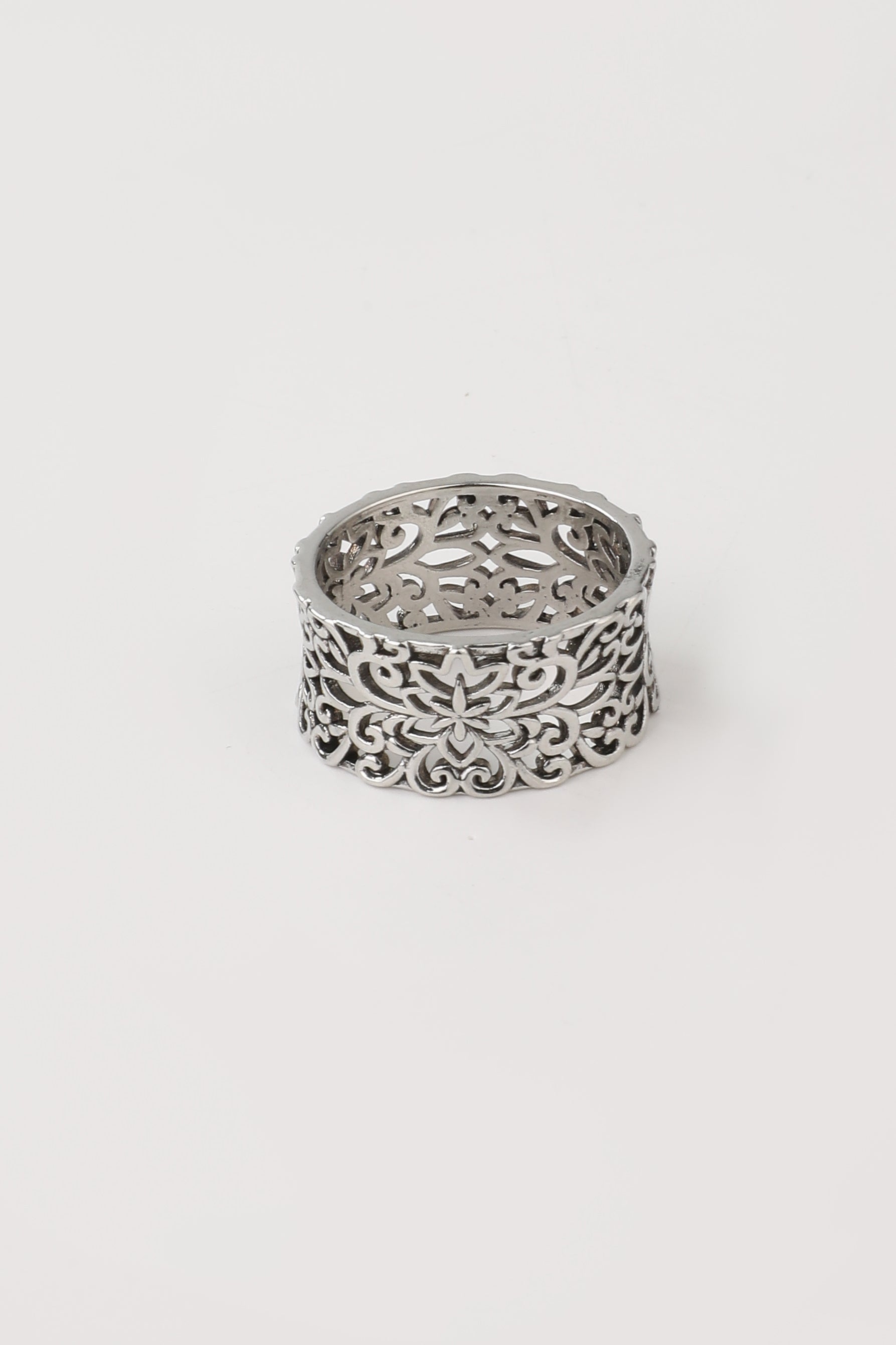 Vintage Silver Hollow Ring