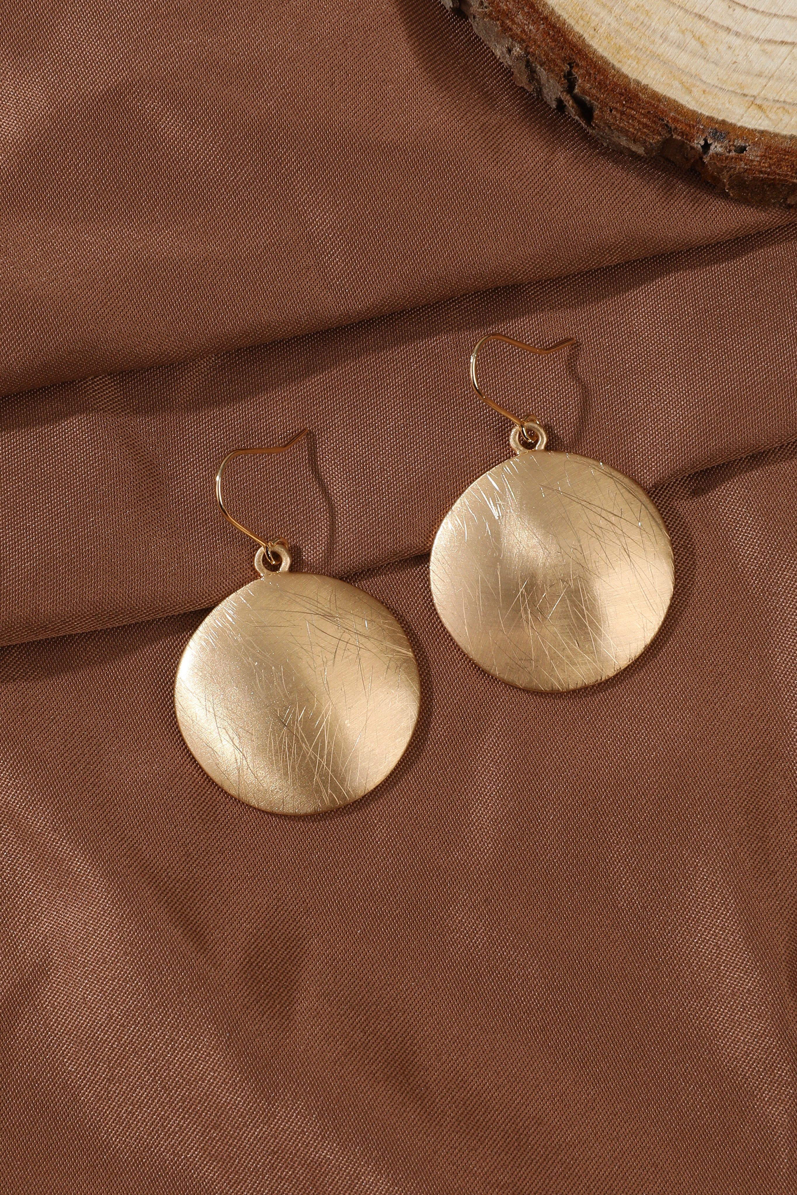 Vintage Golden Plate Earrings