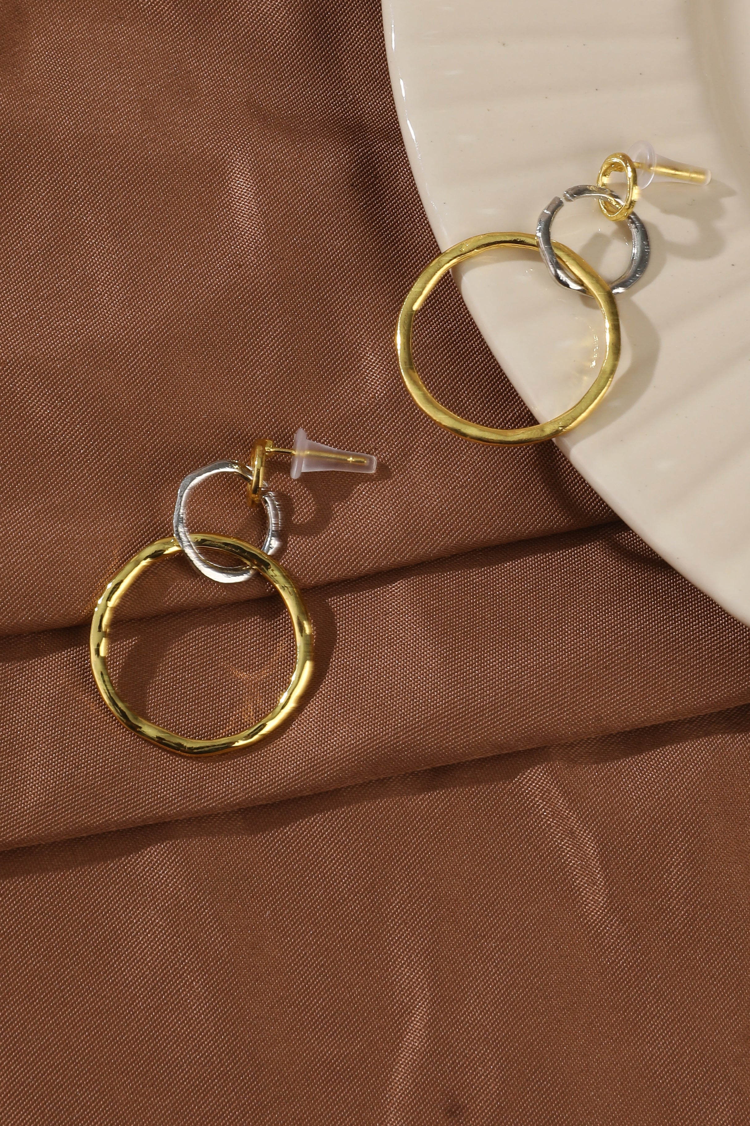 Vintage Gold & Silver Hoop Earrings