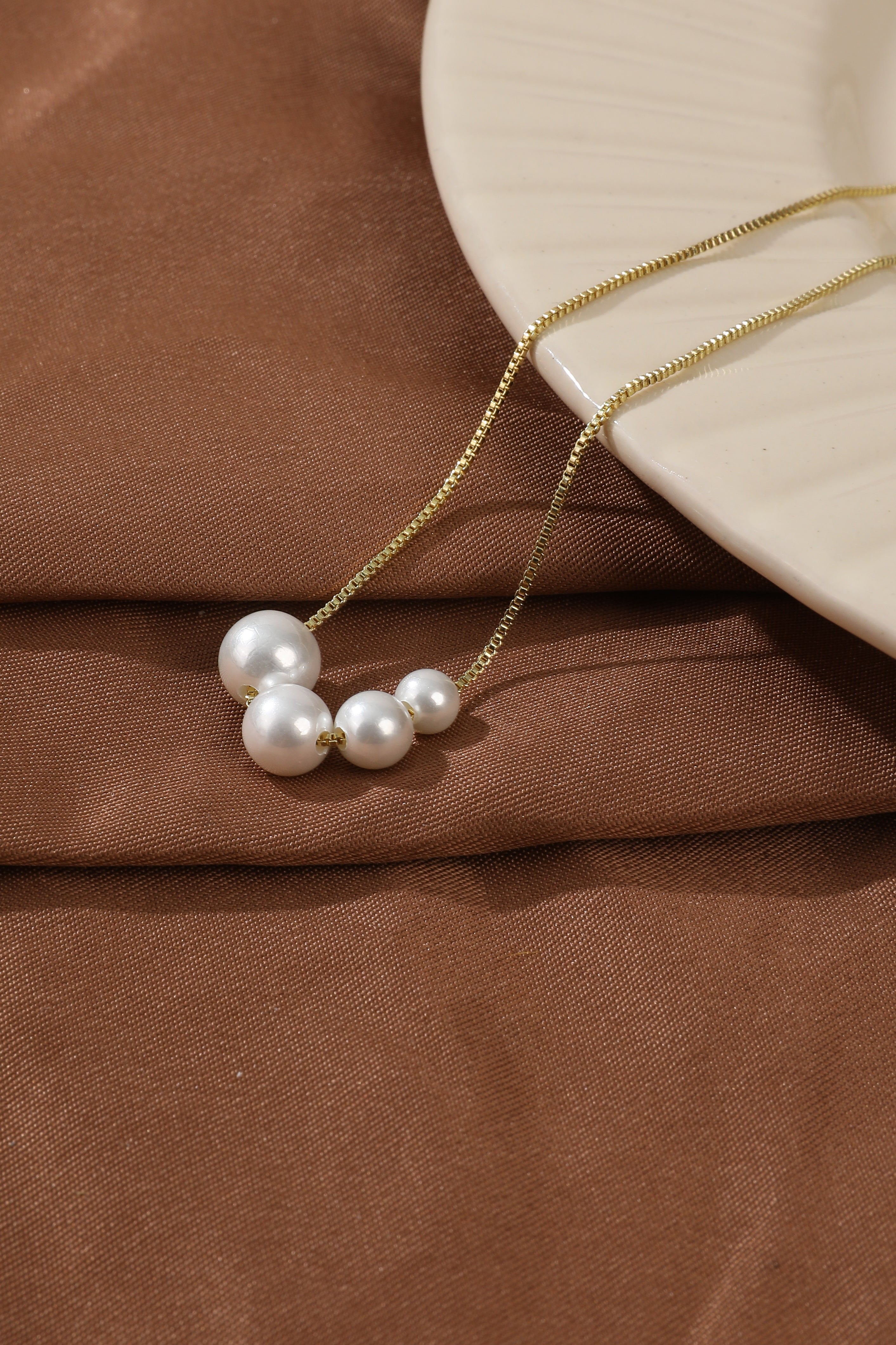 Gold Freshwater Pearl Necklace