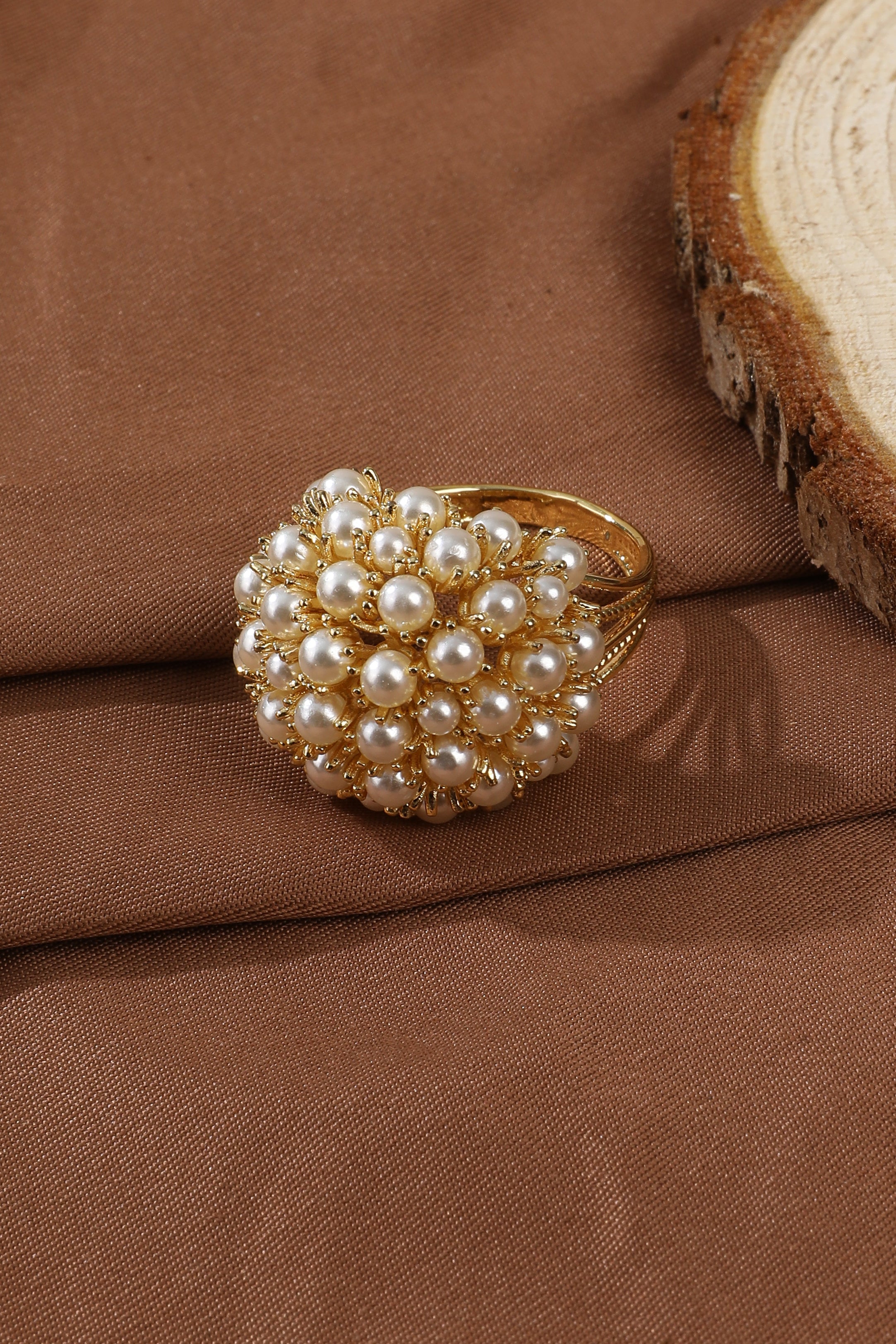 Inlaid Pearls Ring