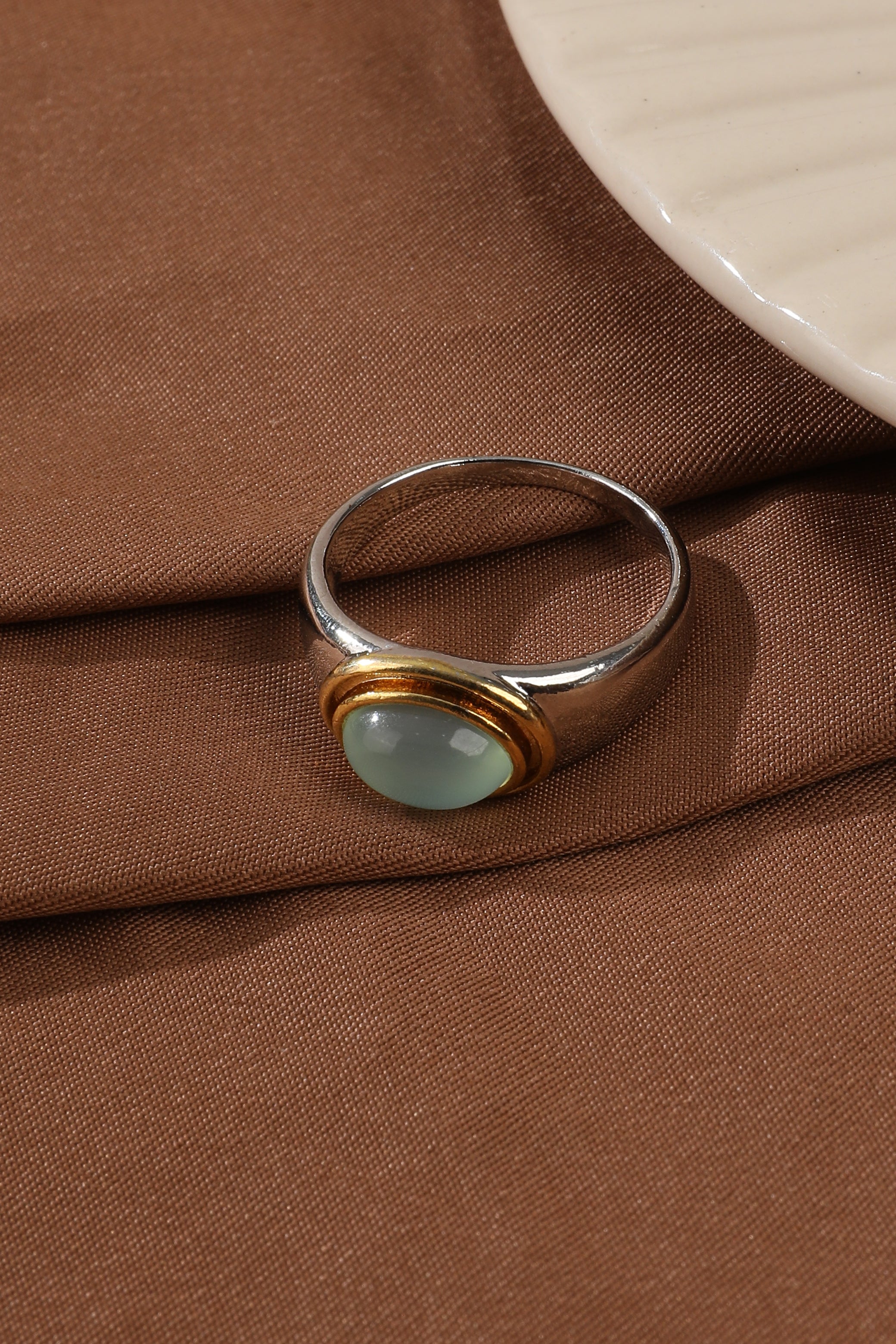 Vintage Green Moonstone Ring