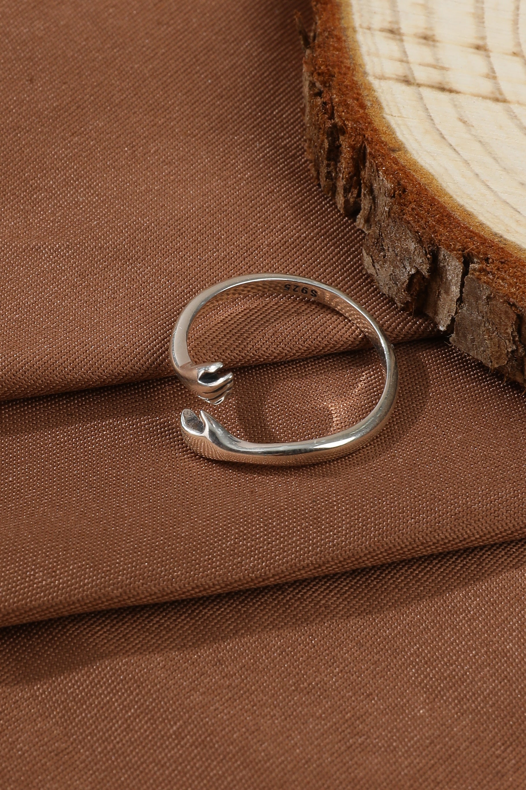 Silver Adjustable Hug Ring