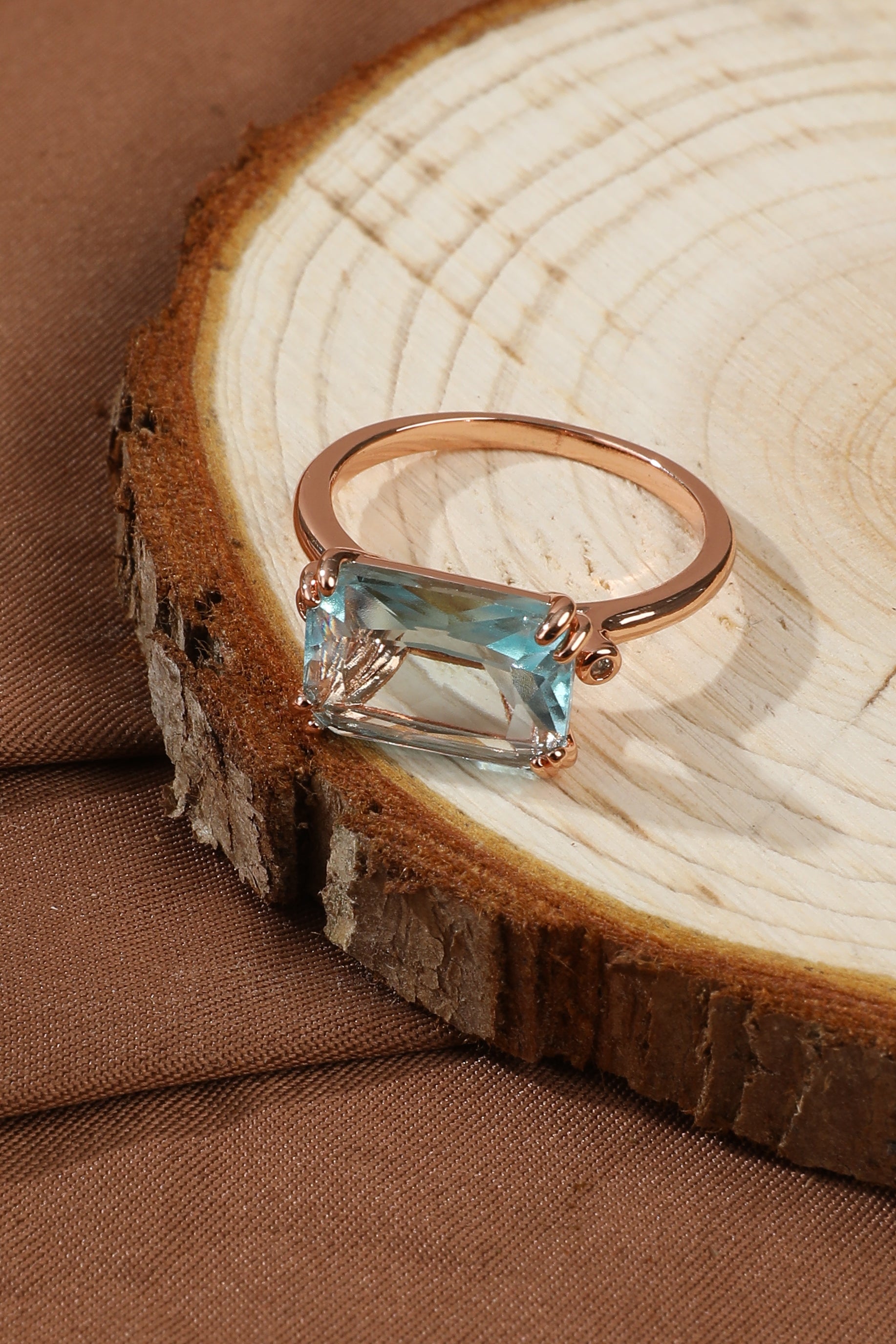 Vintage Blue Zirconia Ring