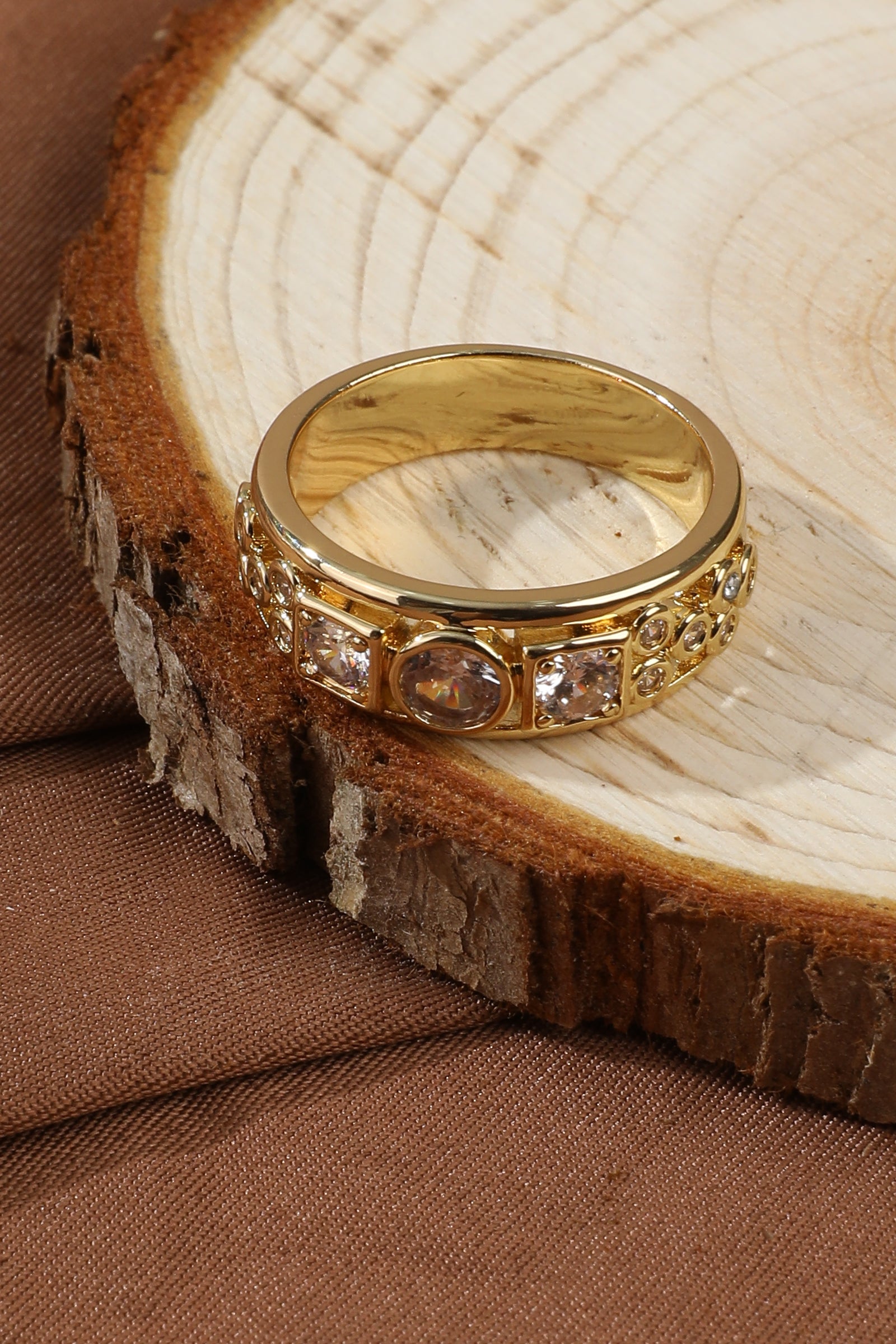 Vintage Gold Zirconia Ring