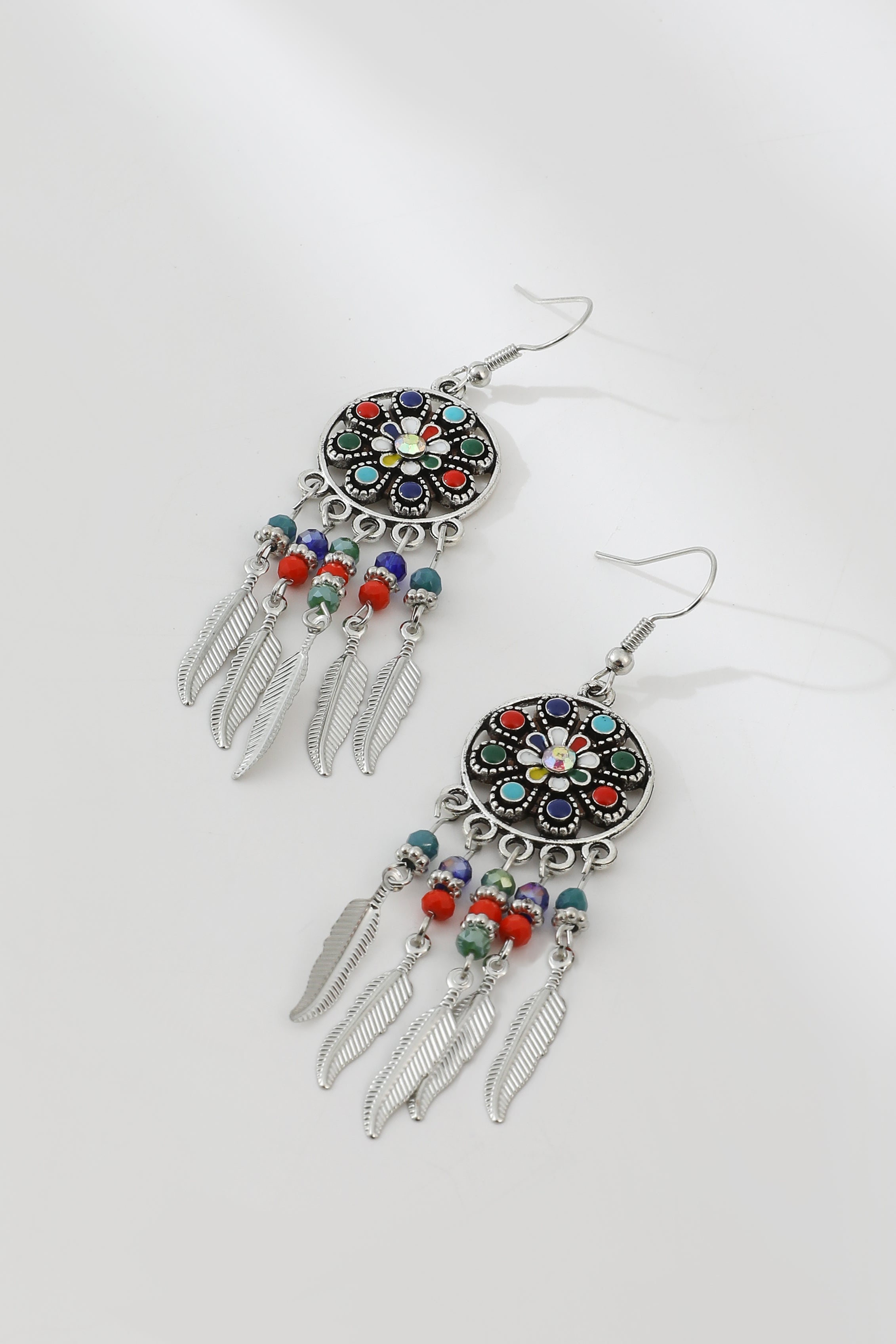 Vintage Colorful Mandala Earrings