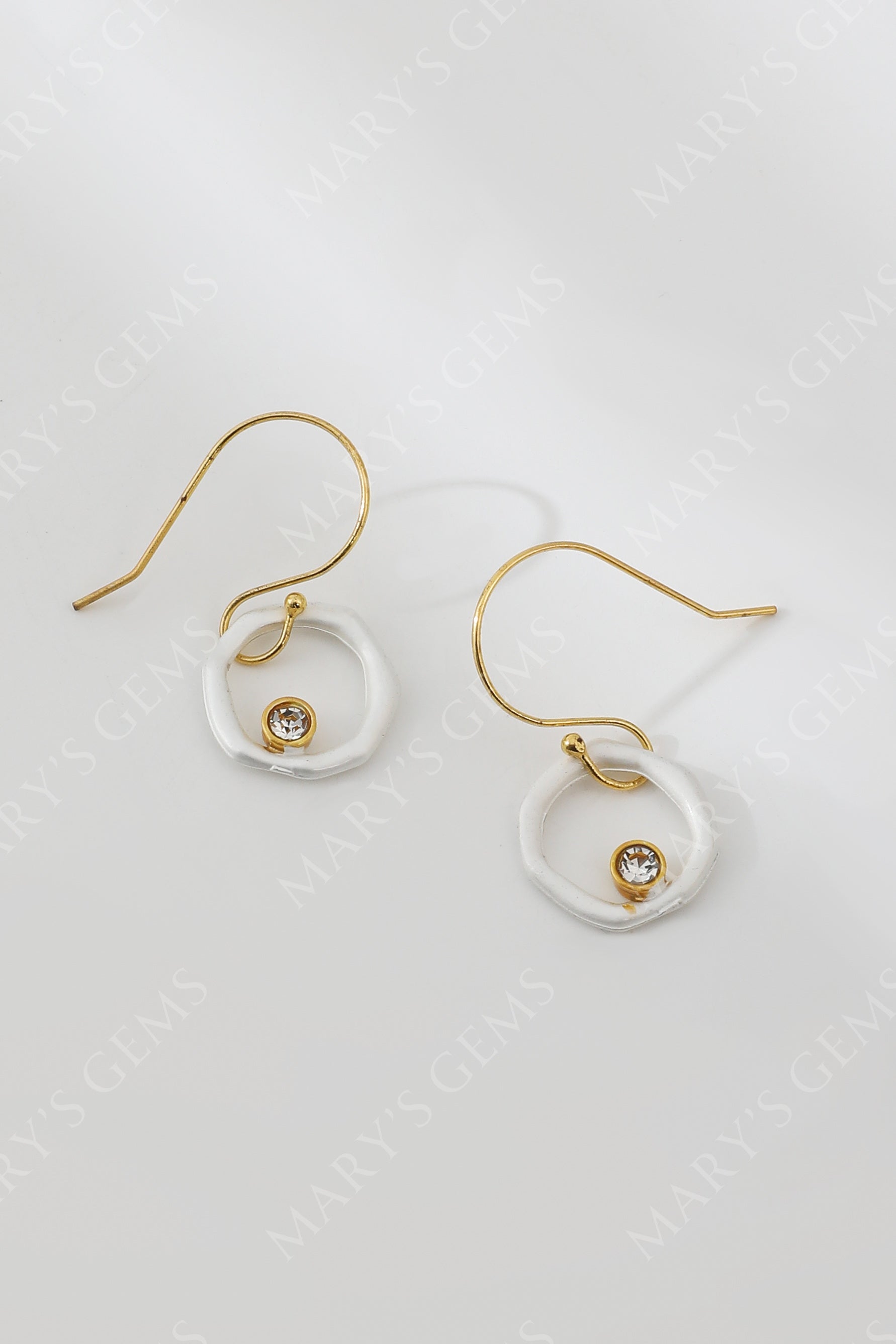 Vintage Gold & Silver Zirconia Earrings