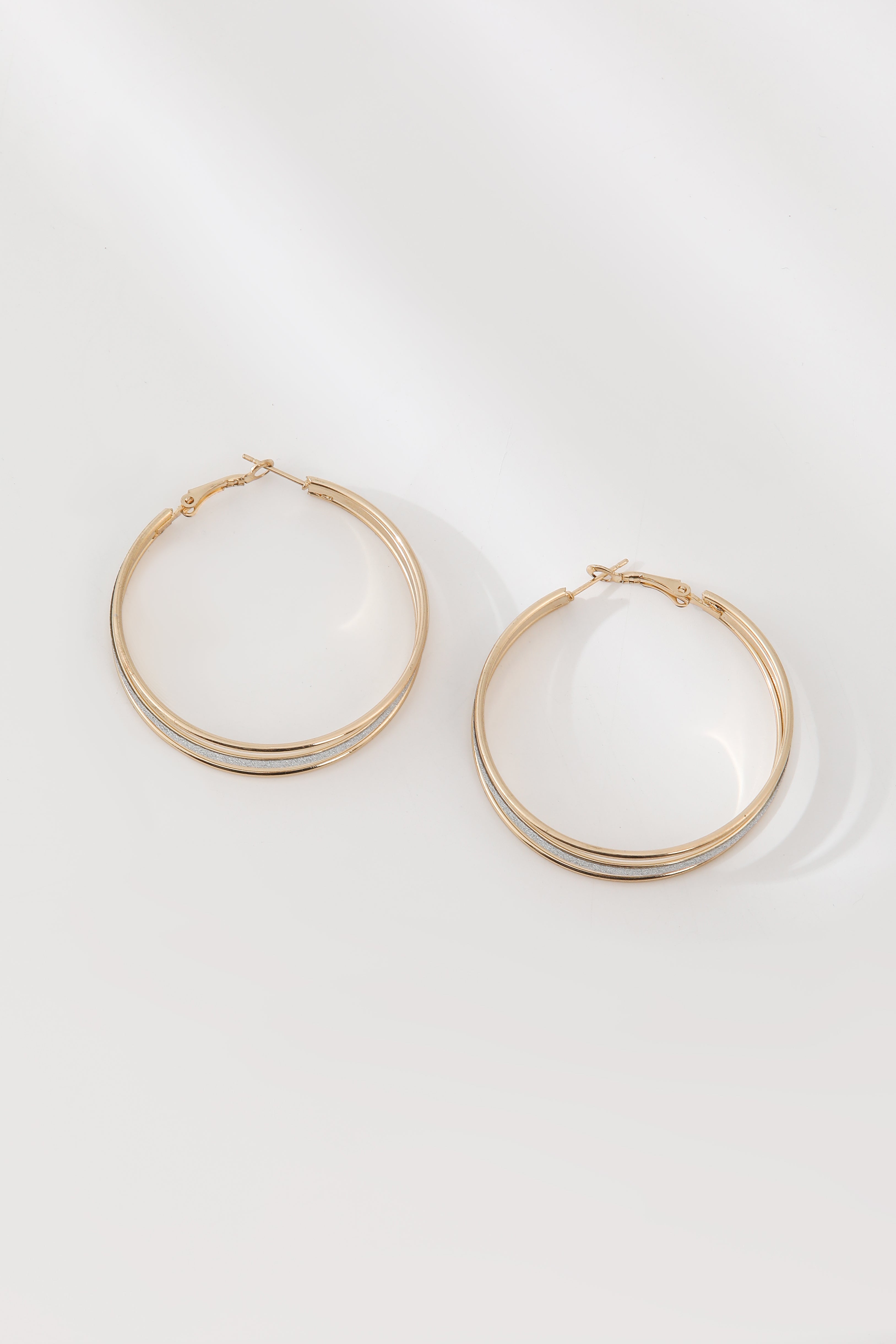 Vintage Golden Bright Hoop Earrings