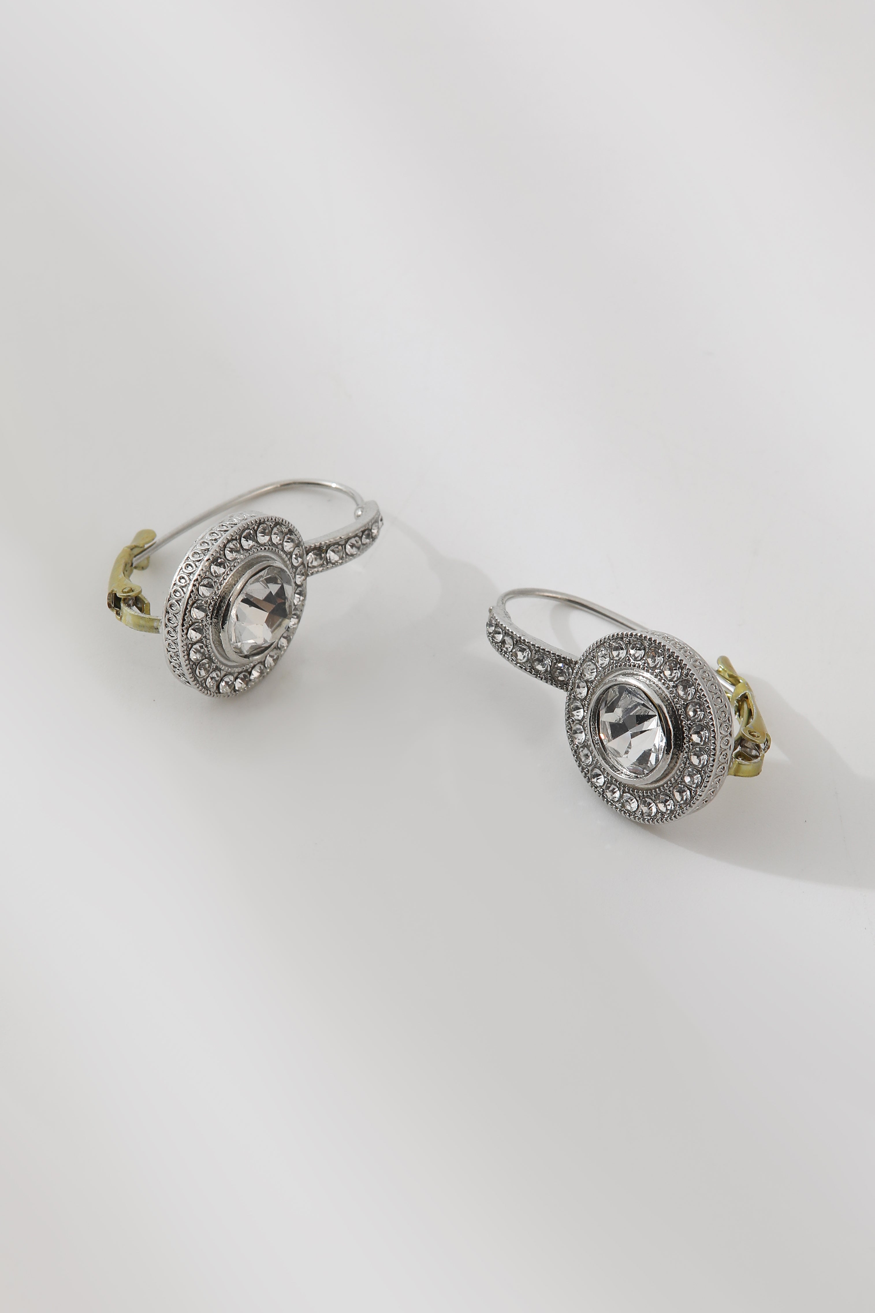 Vintage Silver Earrings with Zirconia