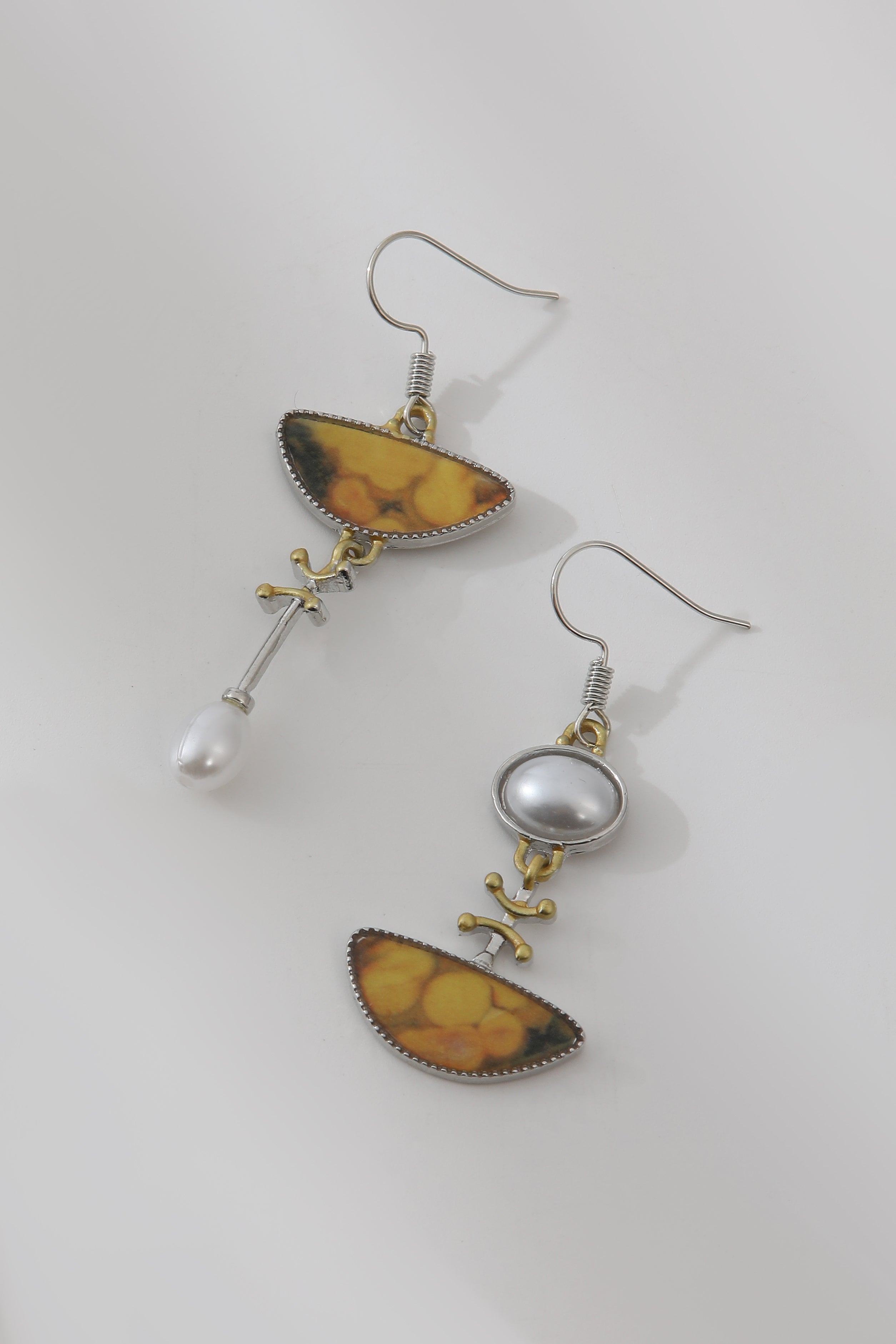 Vintage Natural Orange Stone Earrings