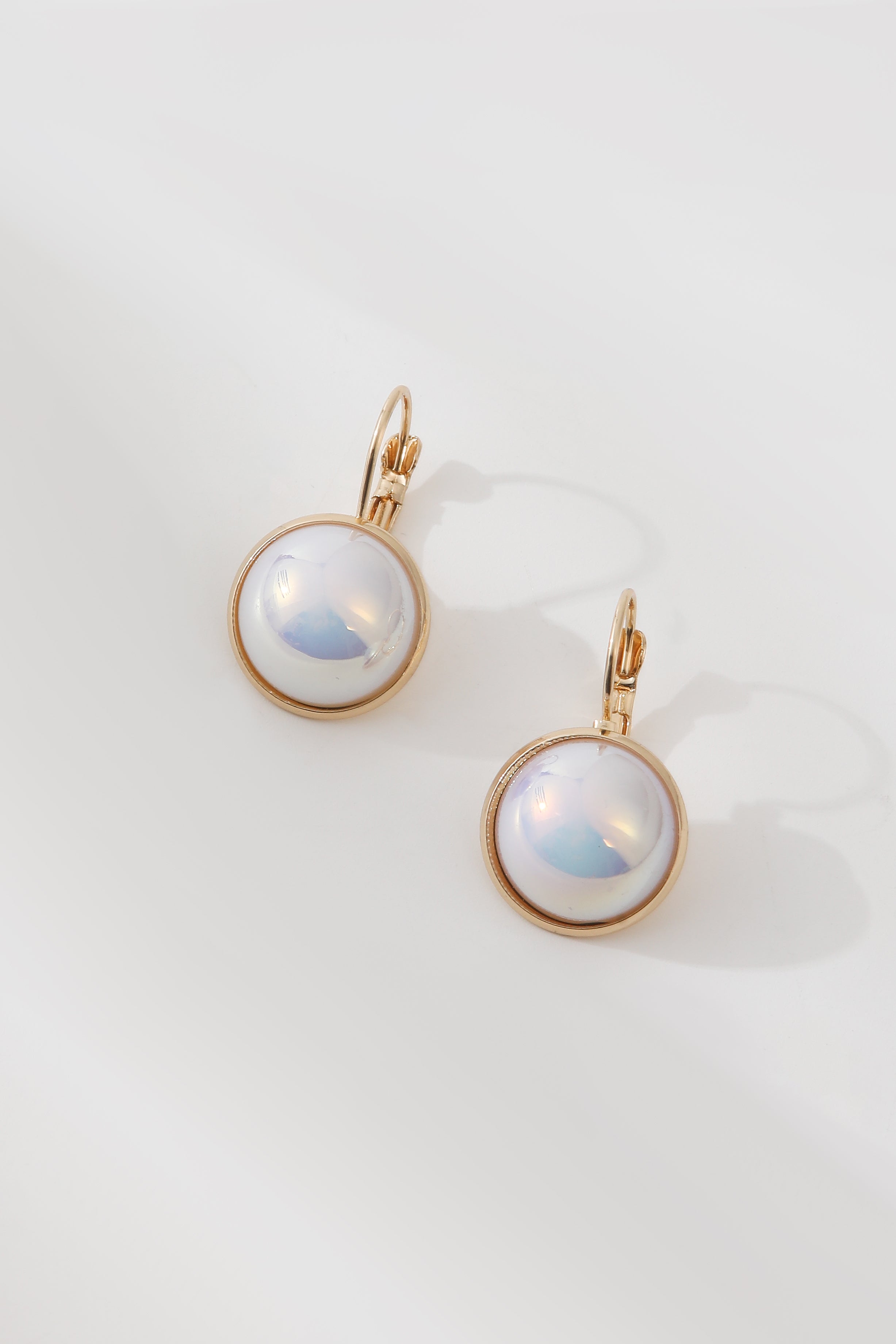 Vintage Opal Stone Gold Earrings