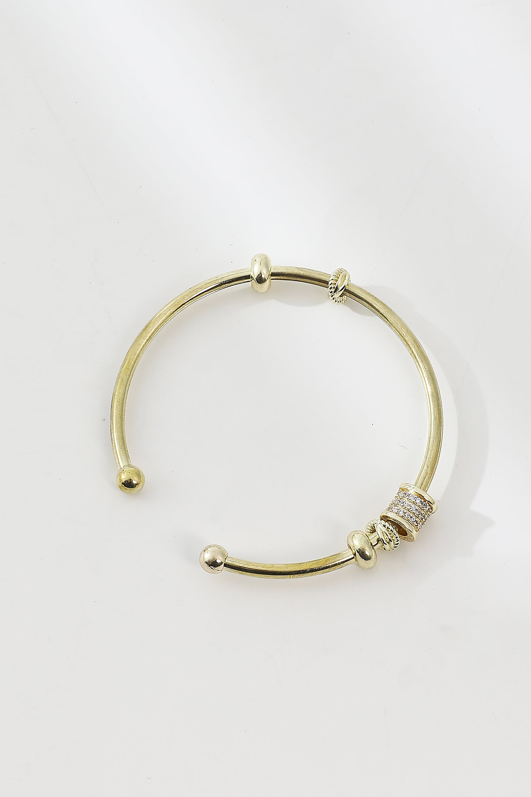 Adjustable Bracelet with Golden Charms